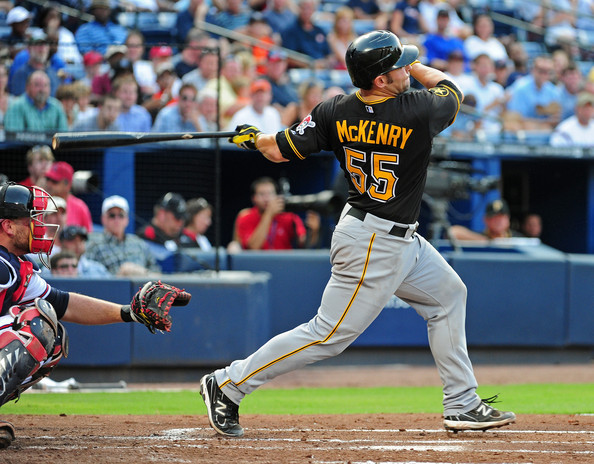 Michael McKenry hits a home run in Atlanta in 2011