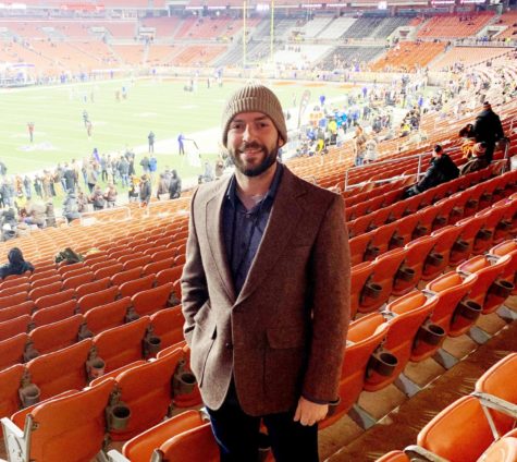 Brian Batko in Cleveland before the Steelers Browns game in 2019.