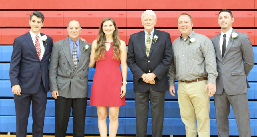 Class of 2021 Shaler Area Athletic Hall of Fame inductees: John Balouris, Eric Mozzetti, Bri Schwartz, Carlos Reisen, Dave Sibenac, and Ryan Mincher. Not pictured: Annie Bozzo. 