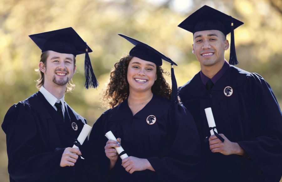 A photo posted on Shaler Area website that provides a preview of what the new graduation caps and gowns will look like. 