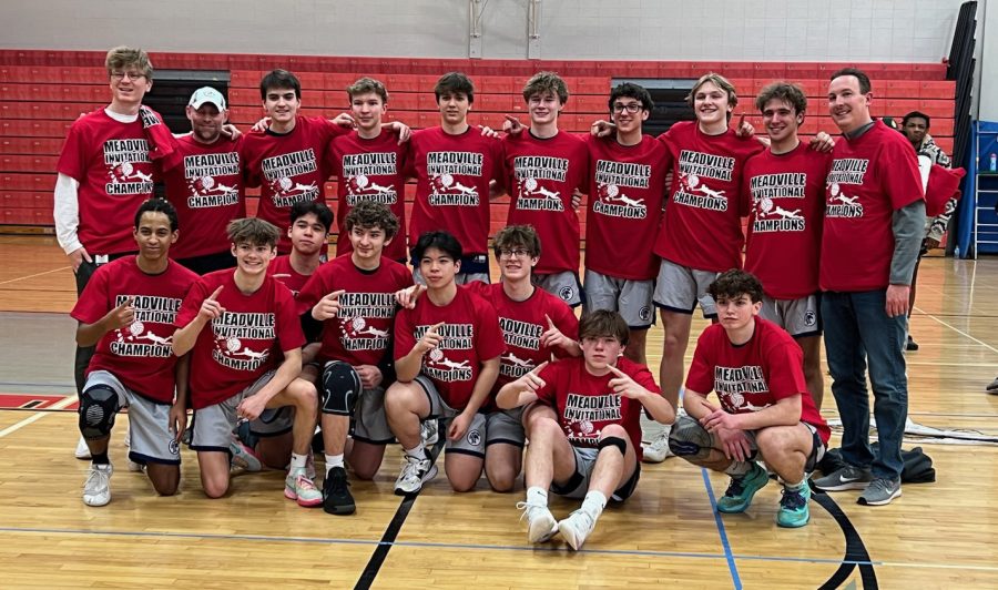 Shaler Area boys volleyball team after winning the Meadville tournament. 