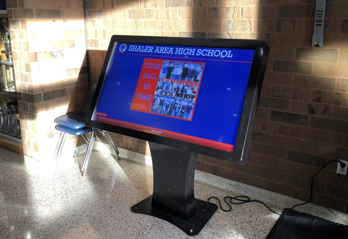 Shaler Area Hall of Fame digital display outside of Gym A