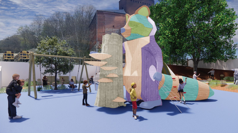 A rendition of what Rainbow Raccoon Park will look like